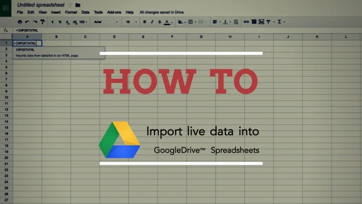 How to... Import live data with Google Drive Spreadsheets