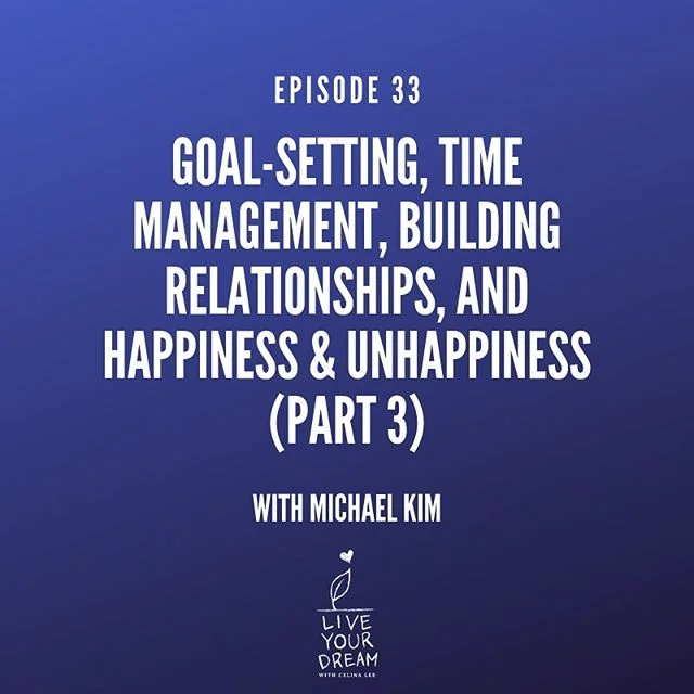 Here is the last episode of the Korean-American Yoda, Michael Kim's 3 part interview series.
.
Michael is answering questions many of you have sent about goal-setting, time management, building meaningful relationships, and about happiness and unhapp