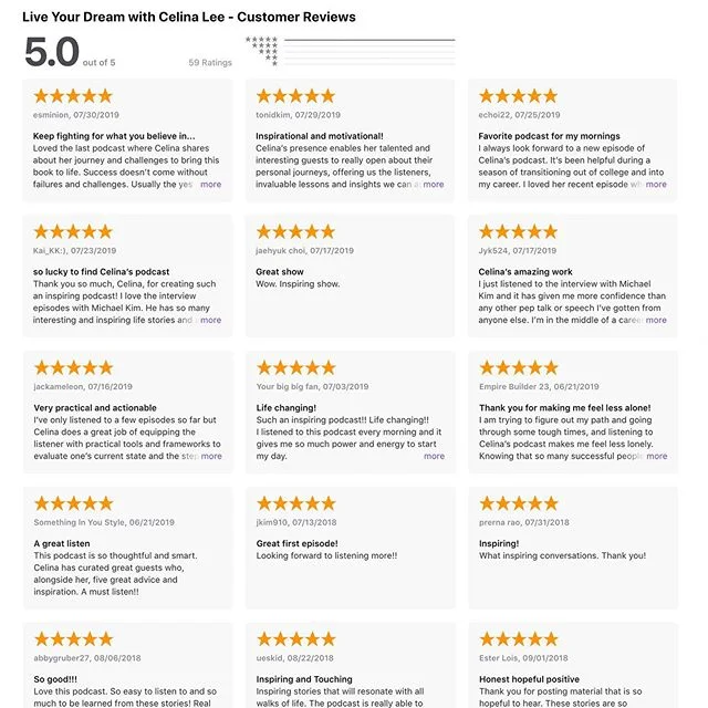 I've recently ended Season 2 of my podcast after uploading a total of 37 episodes! 😄
. 
Creating new episode every week takes a lot of work, and it definitely is a labor of love. But the reviews my listeners wrote remind me that my work is really he