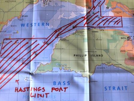 Map showing the proposed dredging area and shipping channel.