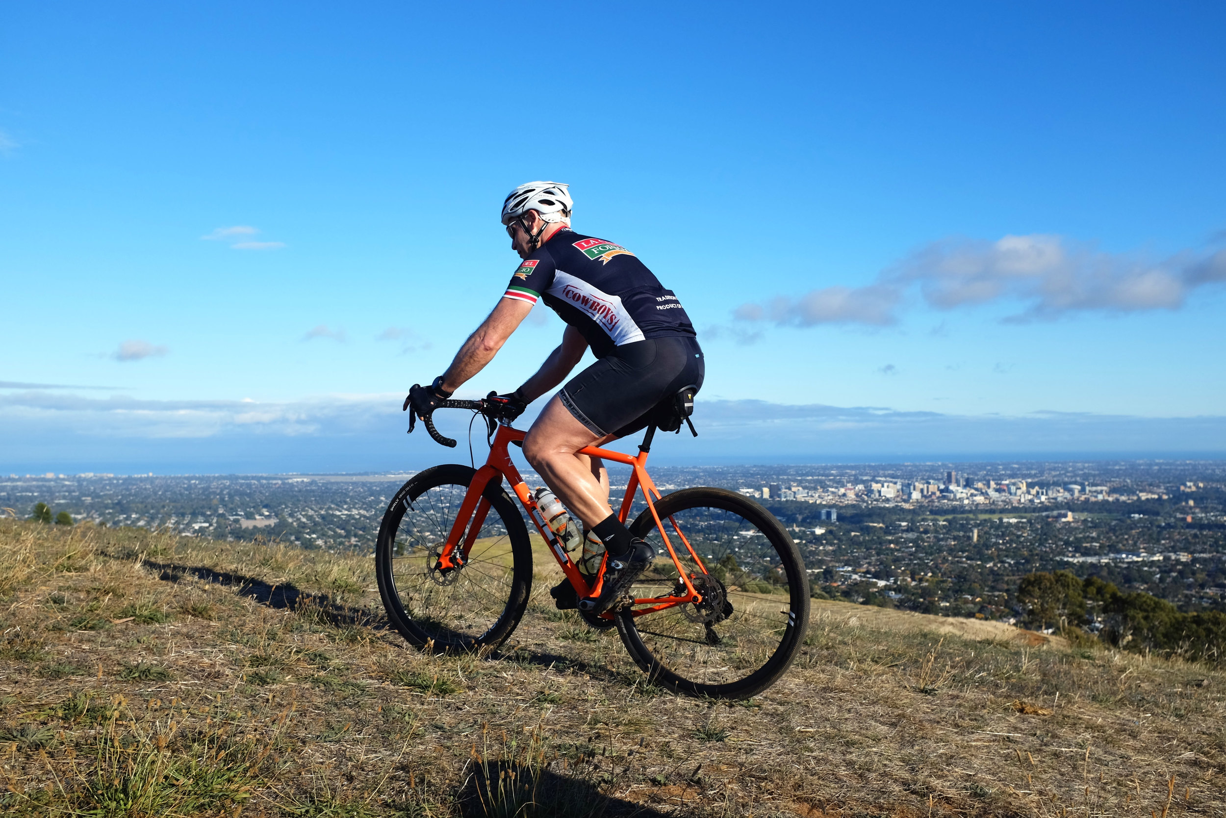 Mr LMA, enjoying his new bike properly.