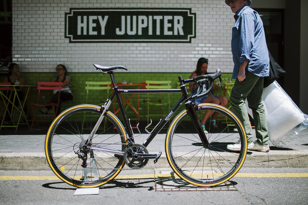 The "Lugo" frame poses at the Treadly Bike Shop Maker festival. Photo: soupboys.cc