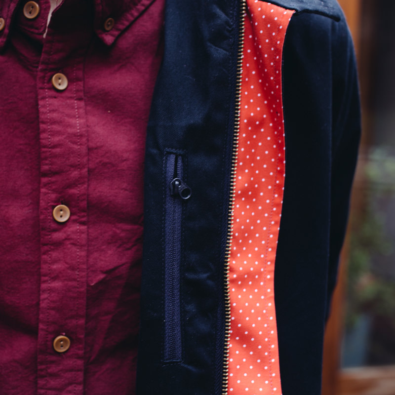 Pockets everywhere and spiffy trim by the boatload.