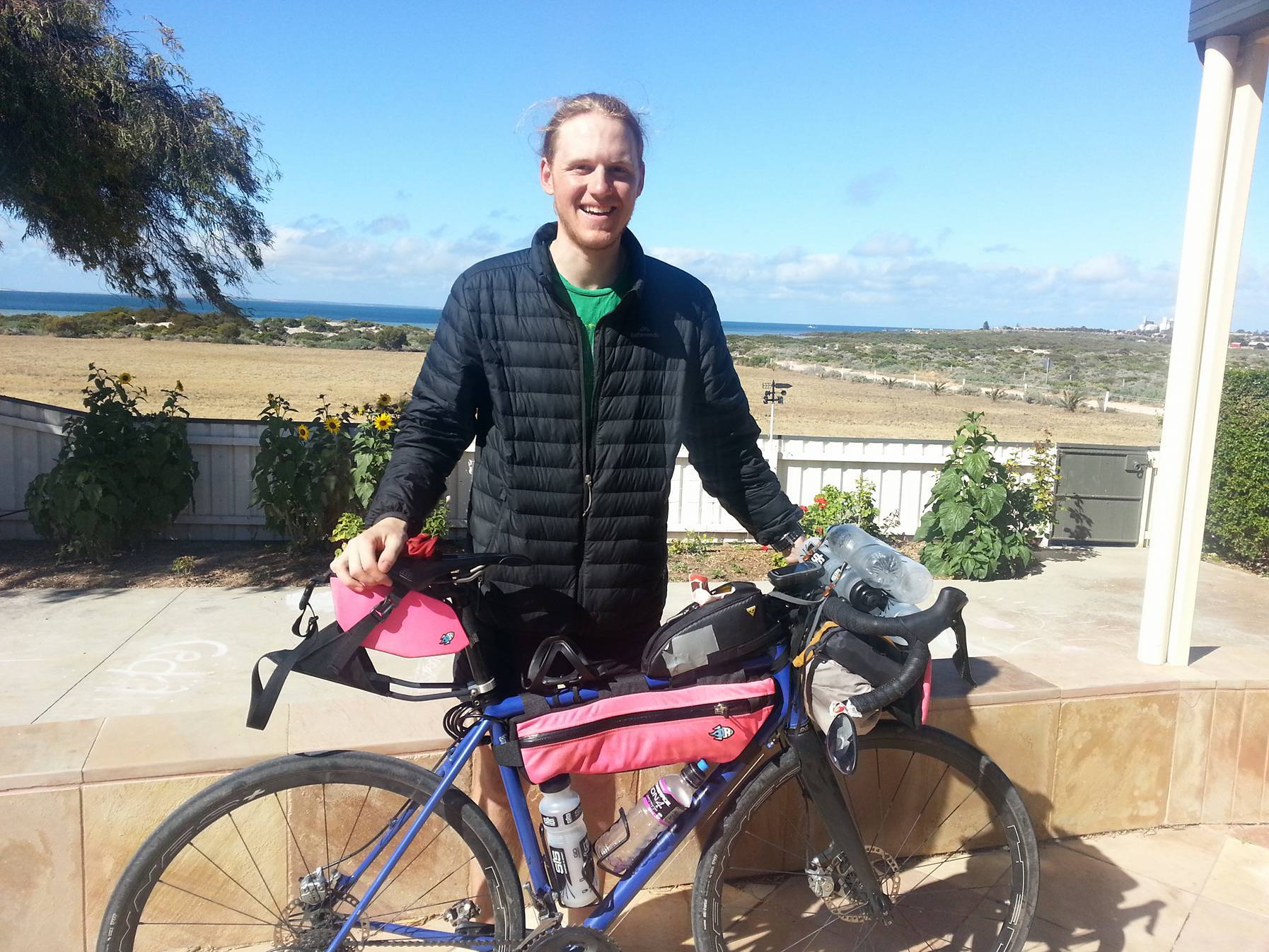 Ben and his trusty Curve, fully laden.