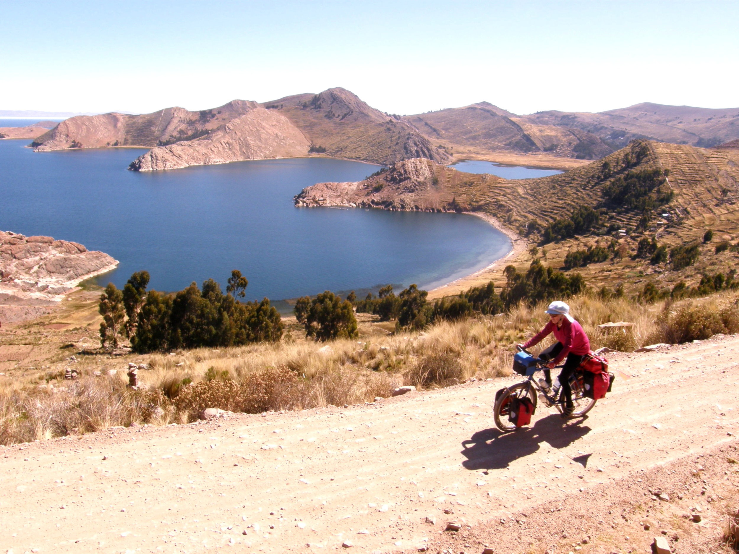 Cycle Touring East side of Lake Titicaca, Bolivia, South America