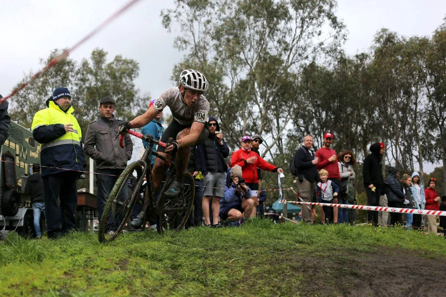 Nat becoming one with the mud. Photo - Lana Adams