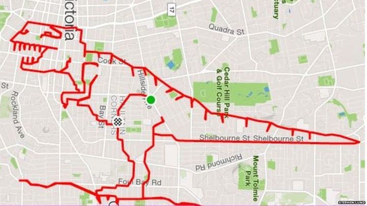 Strava art dinosaur.jpg