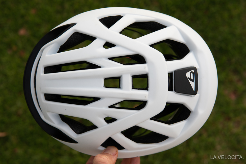 Frontal vents are packed in tight, limiting airflow into the helmet. Chunky rear vents help effectively clear the air across the top and rear of your head