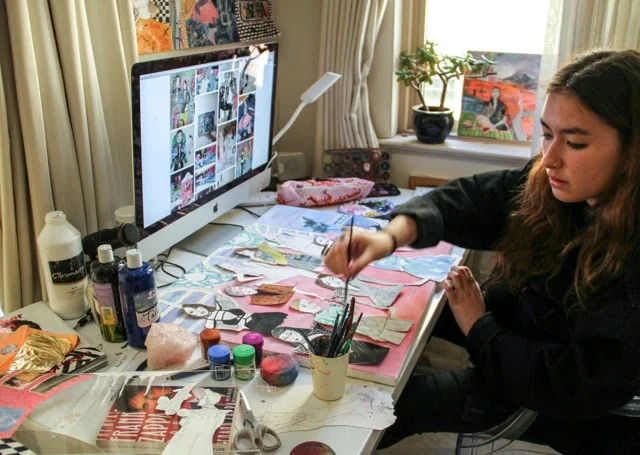 Art Pharmacy artist Isabella Antonievich at work.