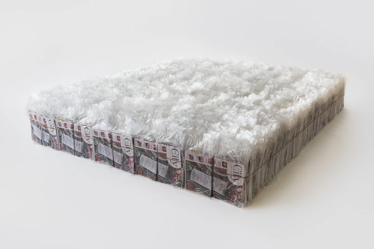 The Messenger 2015 City mags & string 43 x 212 x 240cm photography by James Field
