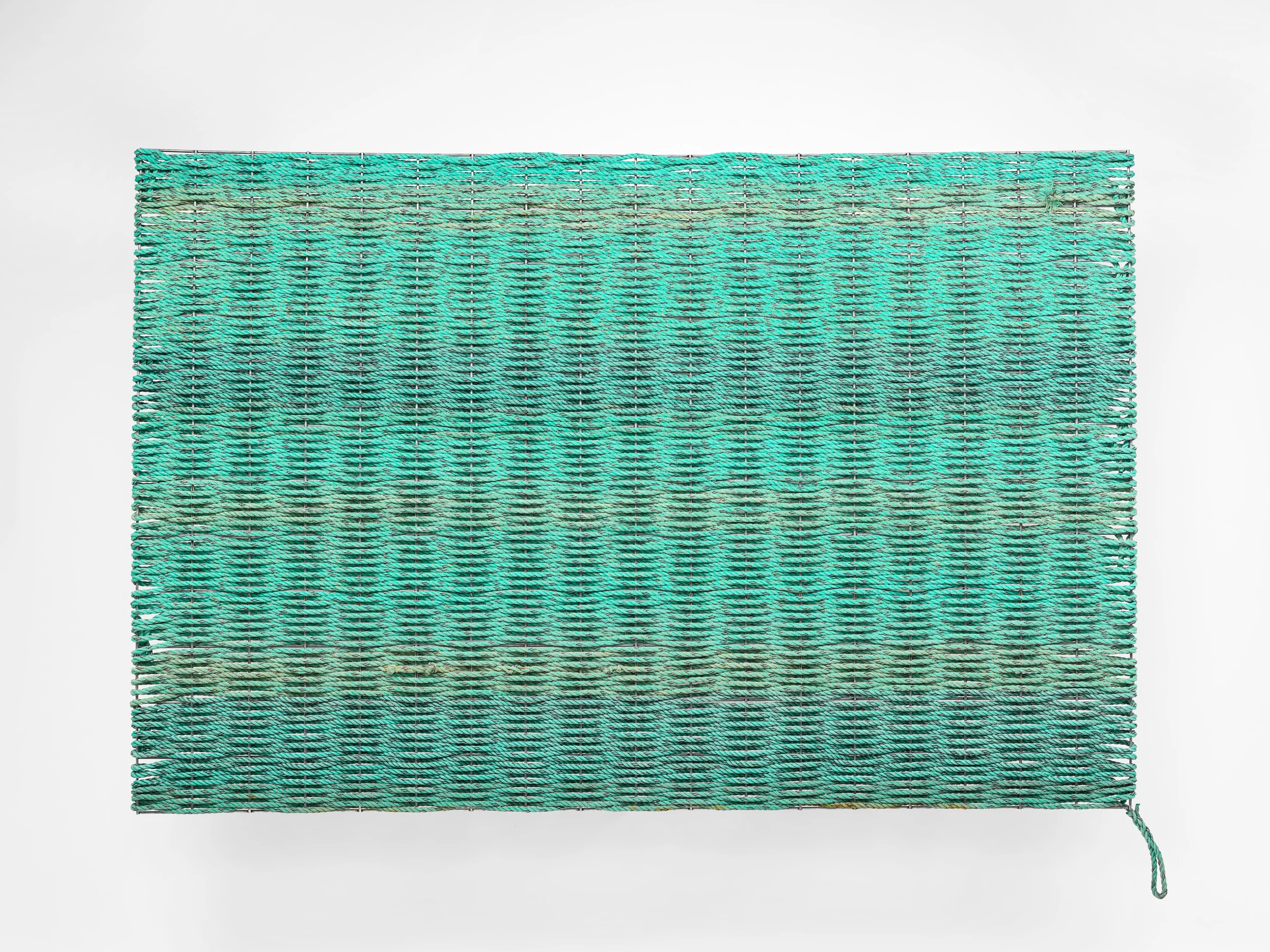Bluish Green 2016 Weld mesh & discarded lobster rope 120 x 180 x 3cm photographer Grant Hancock