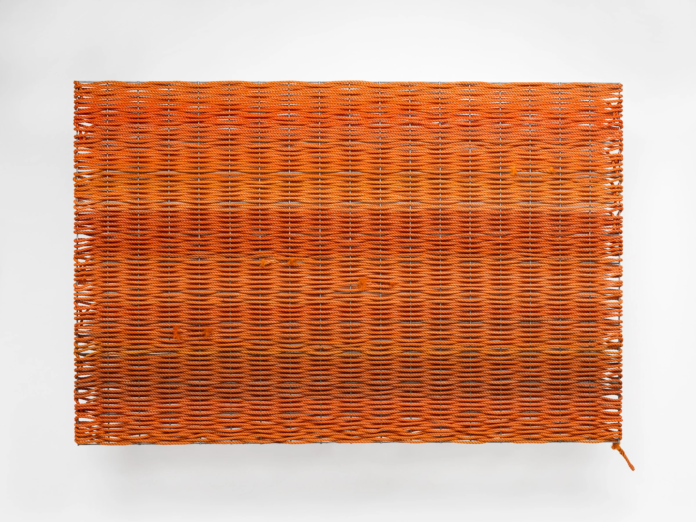 Ochre I 2016 Weld mesh & discarded lobster rope 120 x 180 x 3cm photographer Grant Hancock