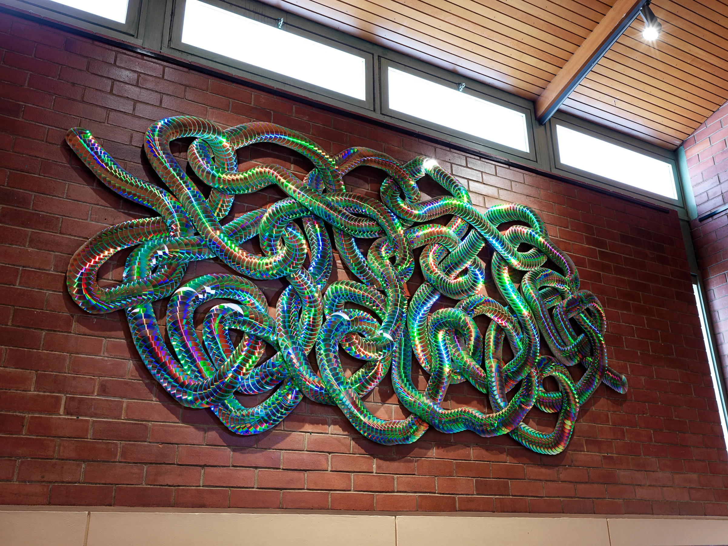 Meandering II 2016 polycarbonate on marine ply 172 x 342 x 8cm photographer Grant Hancock
