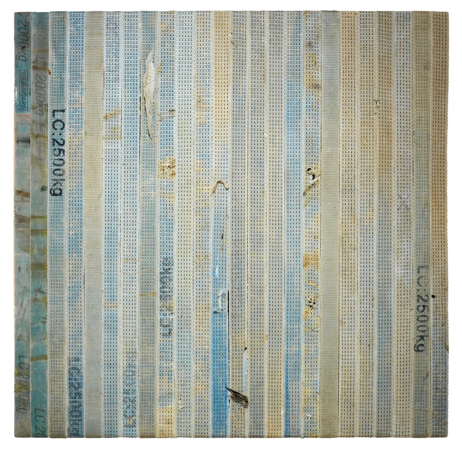 Retiring the Load II 2018 120 x 120 x 4cm frayed polyester photographer Grant Hancock
