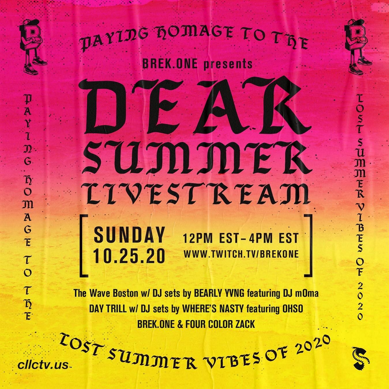 2020 was supposed to be the &ldquo;summer of summers&rdquo;... I was slated to play @bostoncalling  and was looking forward to DAY TRILL and Sundays at #thewaveboston &ndash; This Sunday, I present &ldquo;DEAR SUMMER&rdquo; paying homage to lost vibe