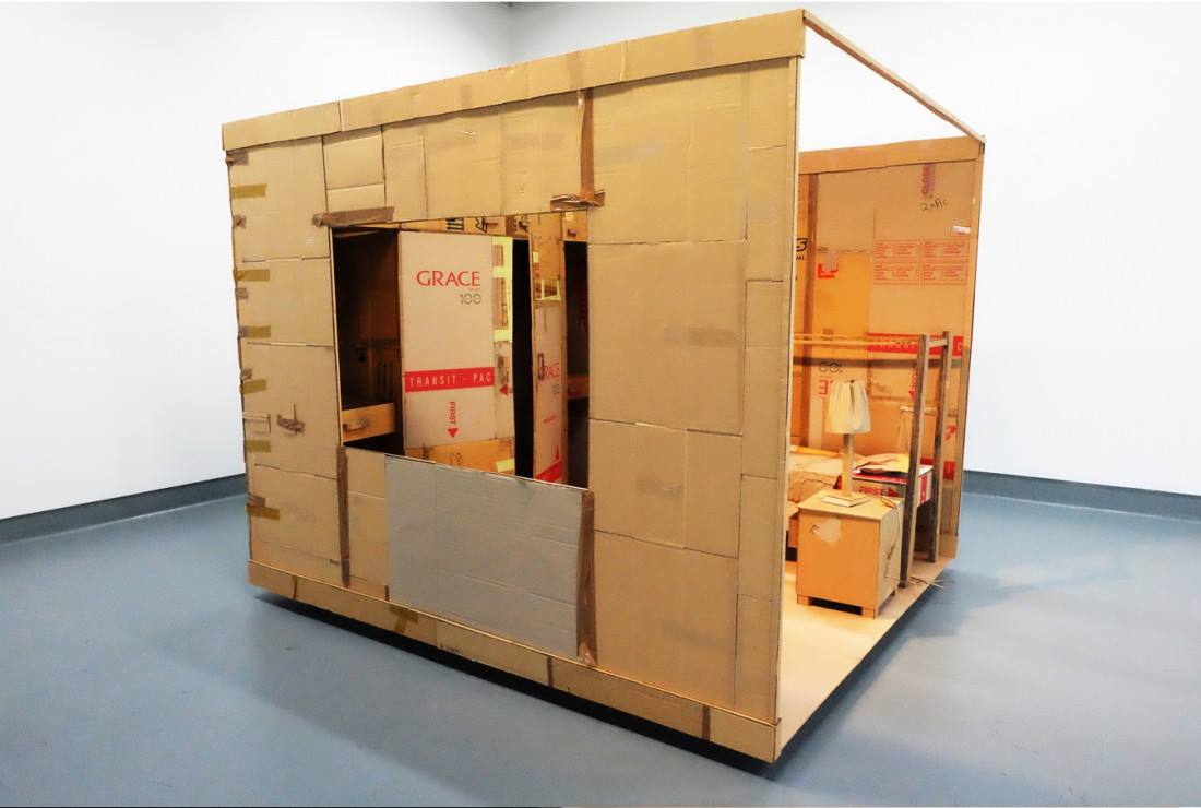 Annelize Mulder / The Spare Room 2015 / Cardboard and wood / 235cm x 205cm x 180cm
