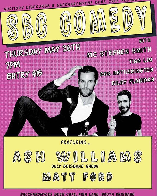 Back next week with an exclusive extended set from total legend @ashwilliams1 at his only Brisbane show! Get in! #ashwilliamslive #sbccomedy #brisbanecomedy #fishlaneprecinct