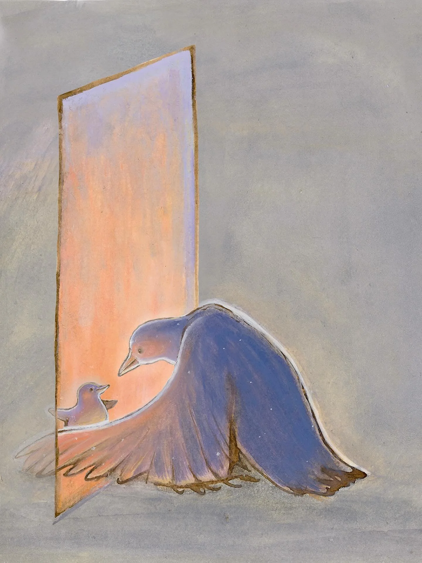 If you've ever had to say a very hard goodbye, then this book is for you ❤️ 

link in stories 

Illustration from Beyond, out now @puffinbooksuk 
Drawn with ink, watercolour, pastel, charcoal and coloured pencil 

#picturebookillustration #grief #art