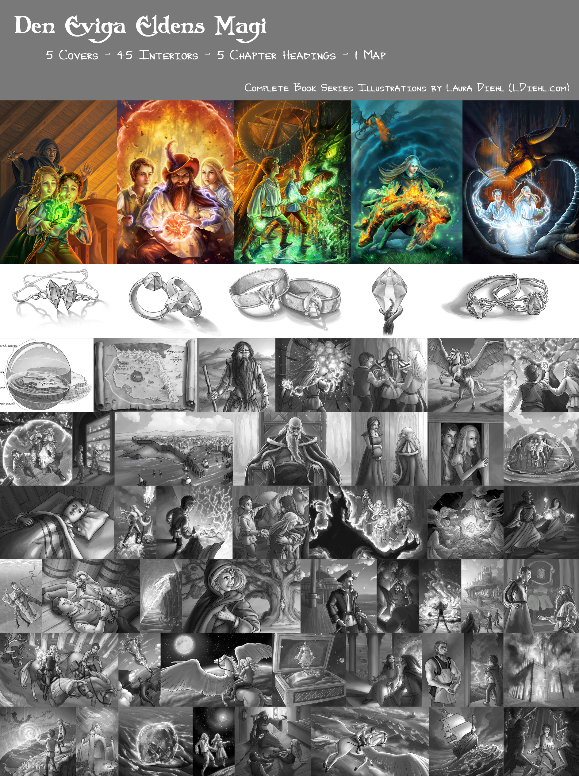 Poster of all images created for series.