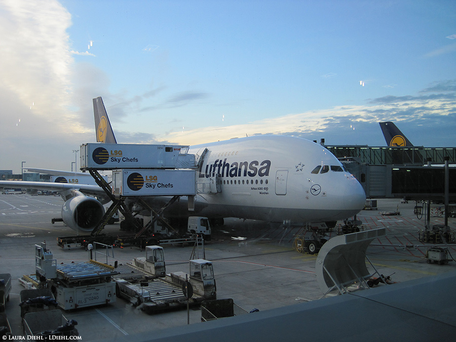 Lufthansa Plane, view from Frankfurt Airport