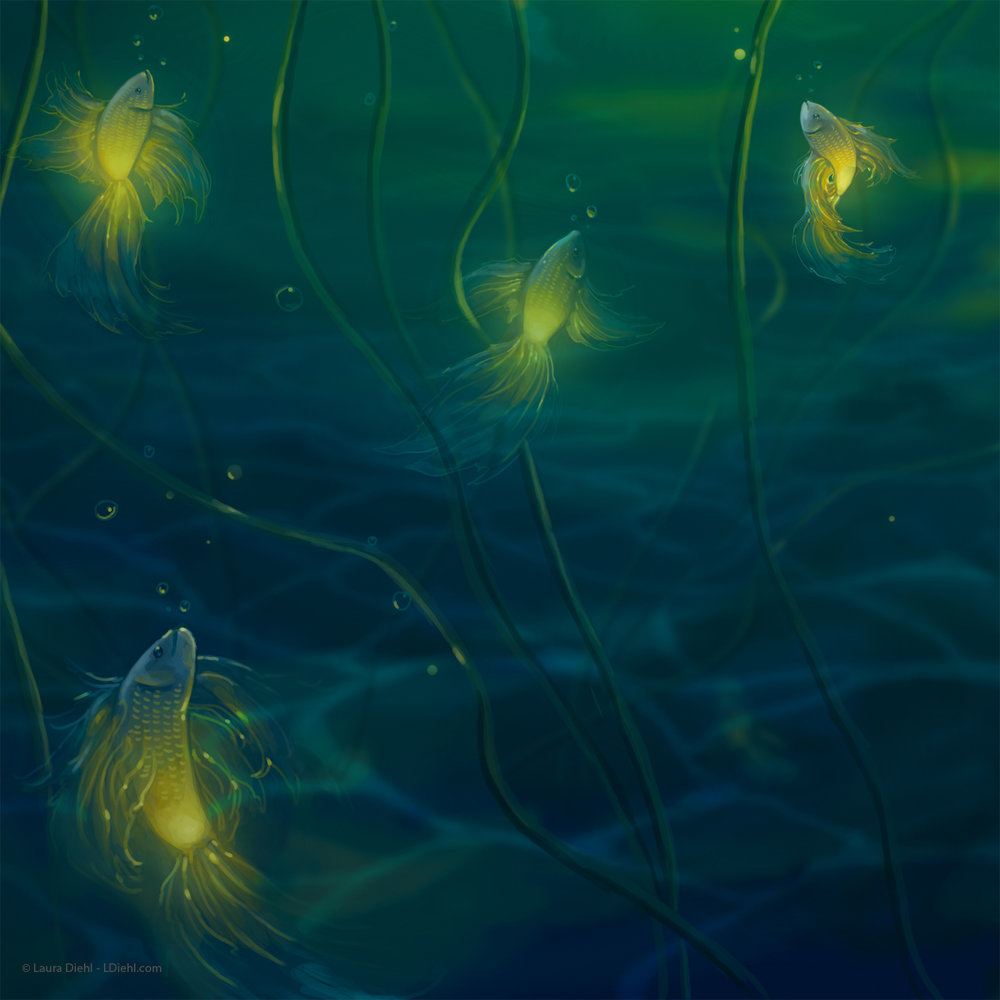 Golden Fish Laura Diehl Illustration