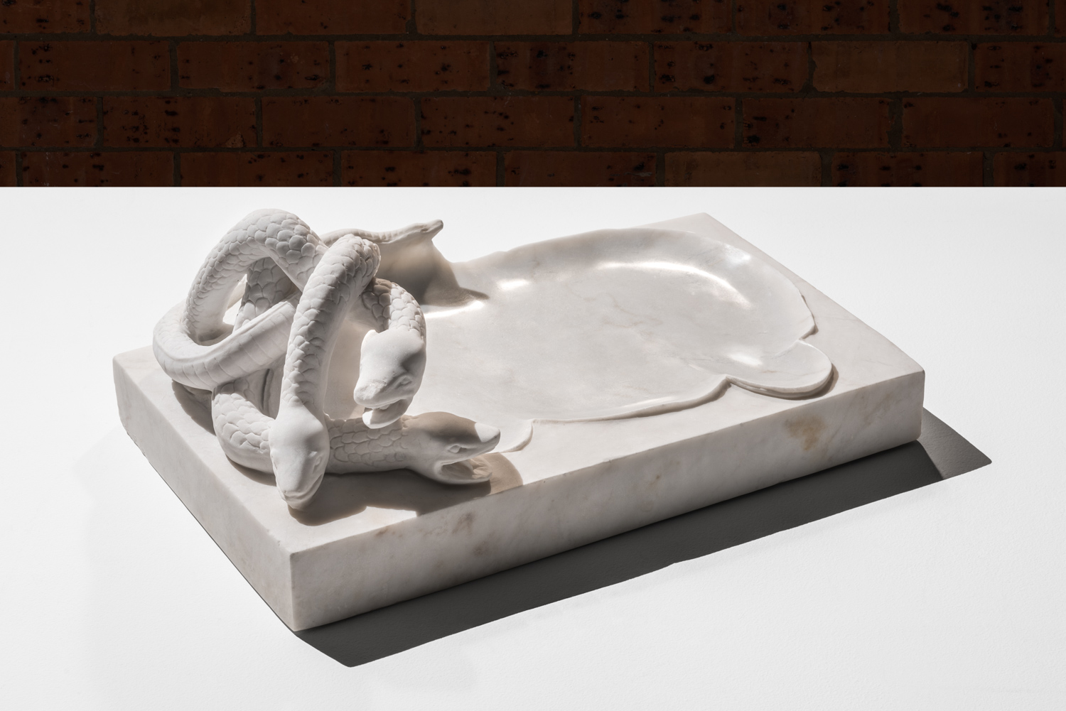 Plinth of the effigy 2016 Imperial white, found object 30 x 37 x 63 cm