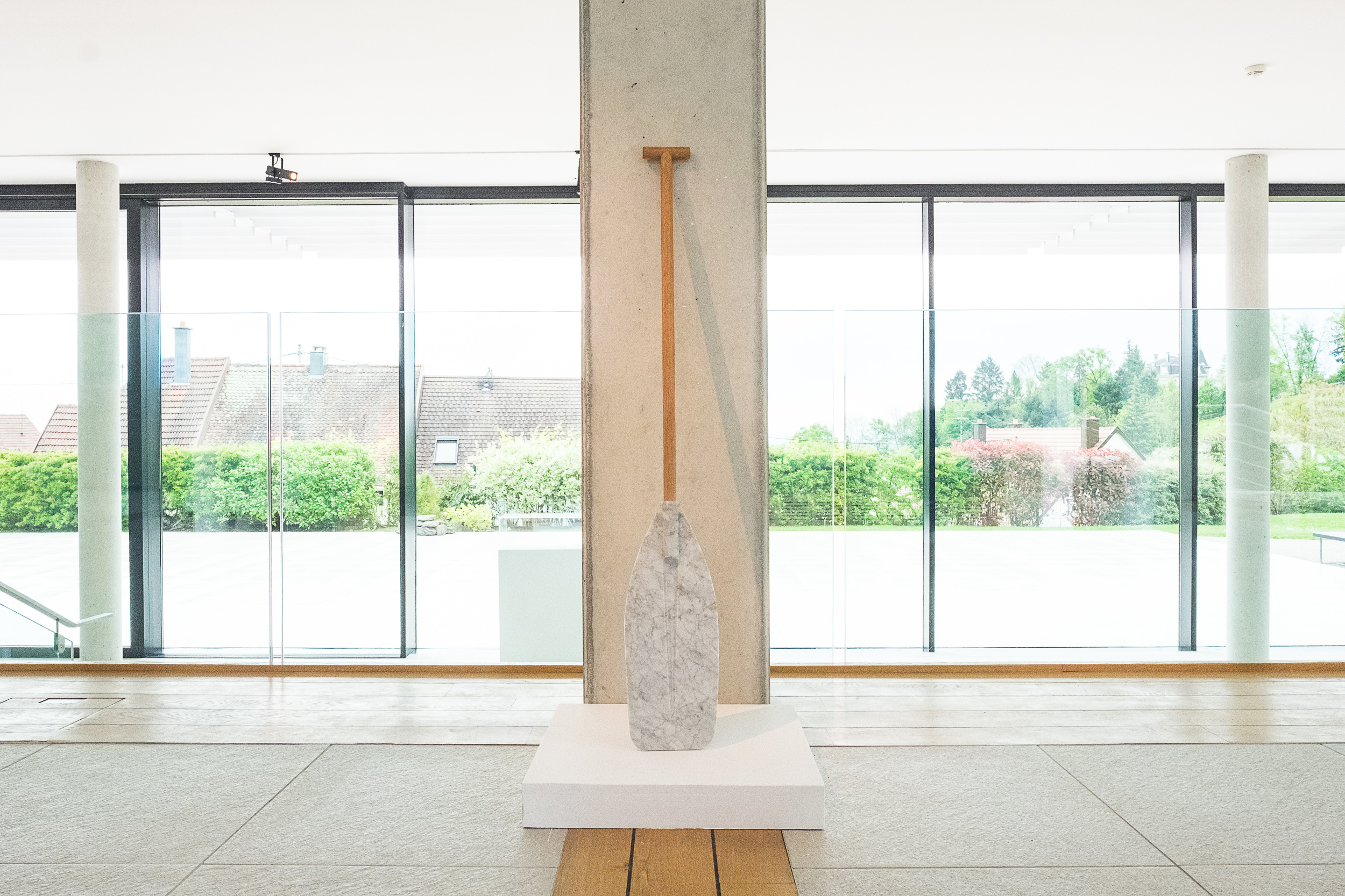    A Paddle &nbsp; 2014 Wood and Bianco marble 100 x 18 x 4cm 