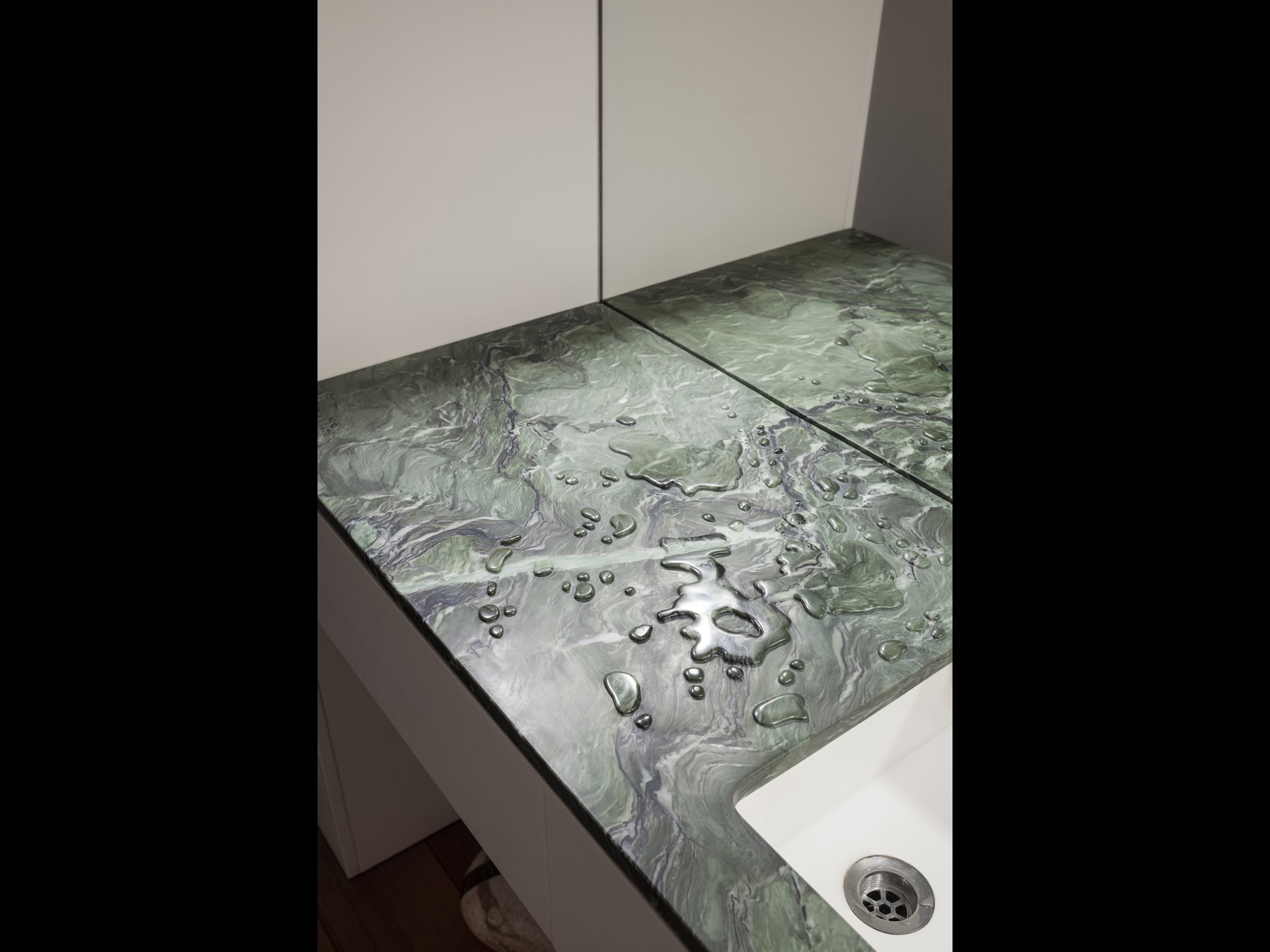   The Waterhole, 2022  Pilbara Green (Nyamal) marble 3 x 115 x 45 cm 