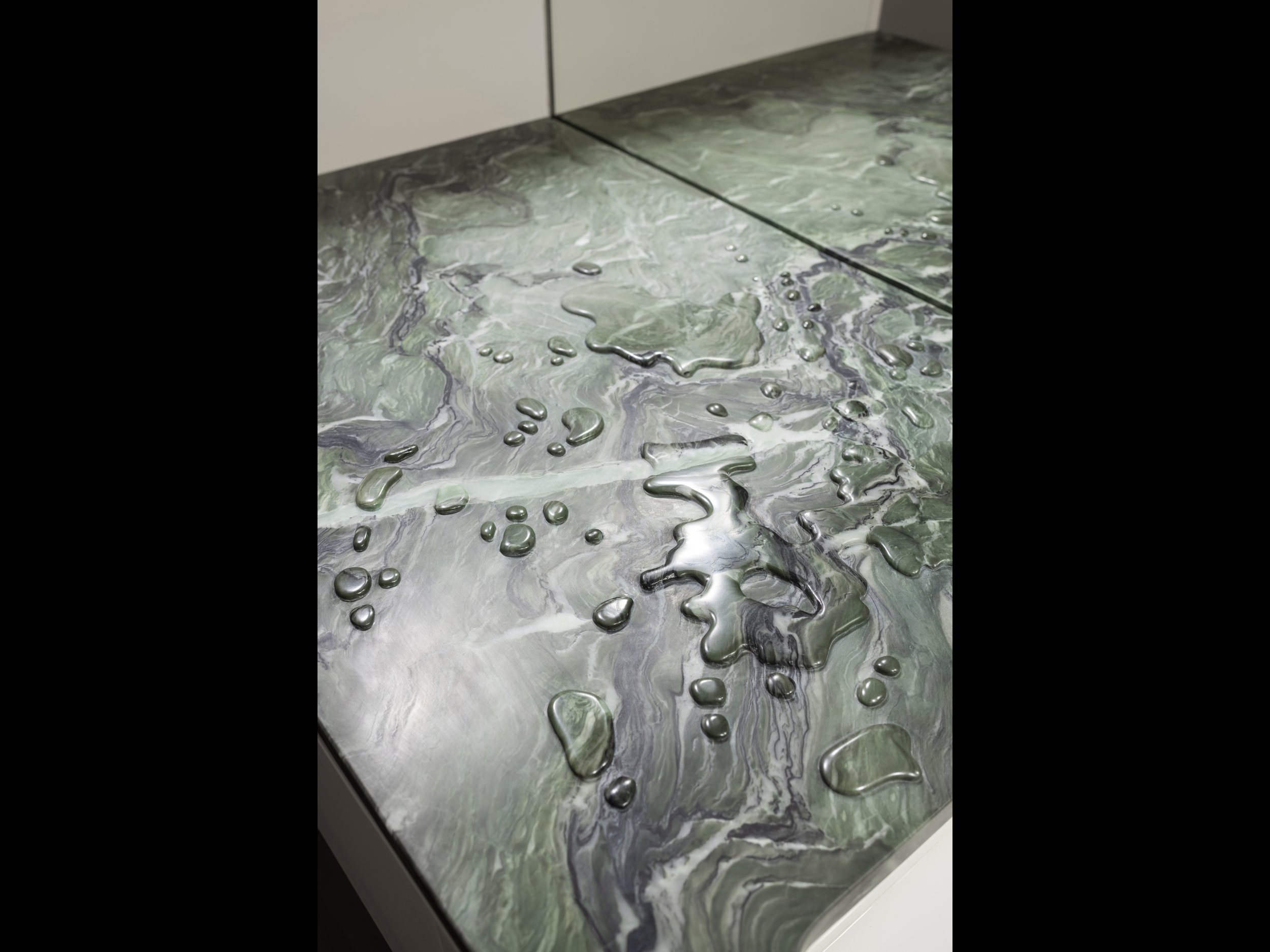   The Waterhole, 2022  Pilbara Green (Nyamal) marble 3 x 115 x 45 cm 