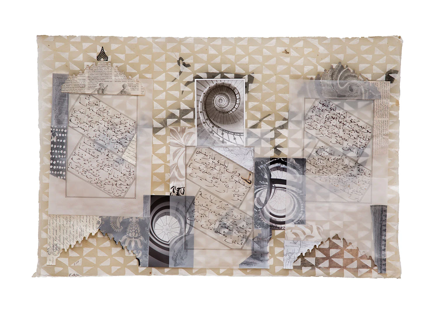 Spirals Paper and Indian ink on waxed, hand made paper 77 x 52 cm 2011