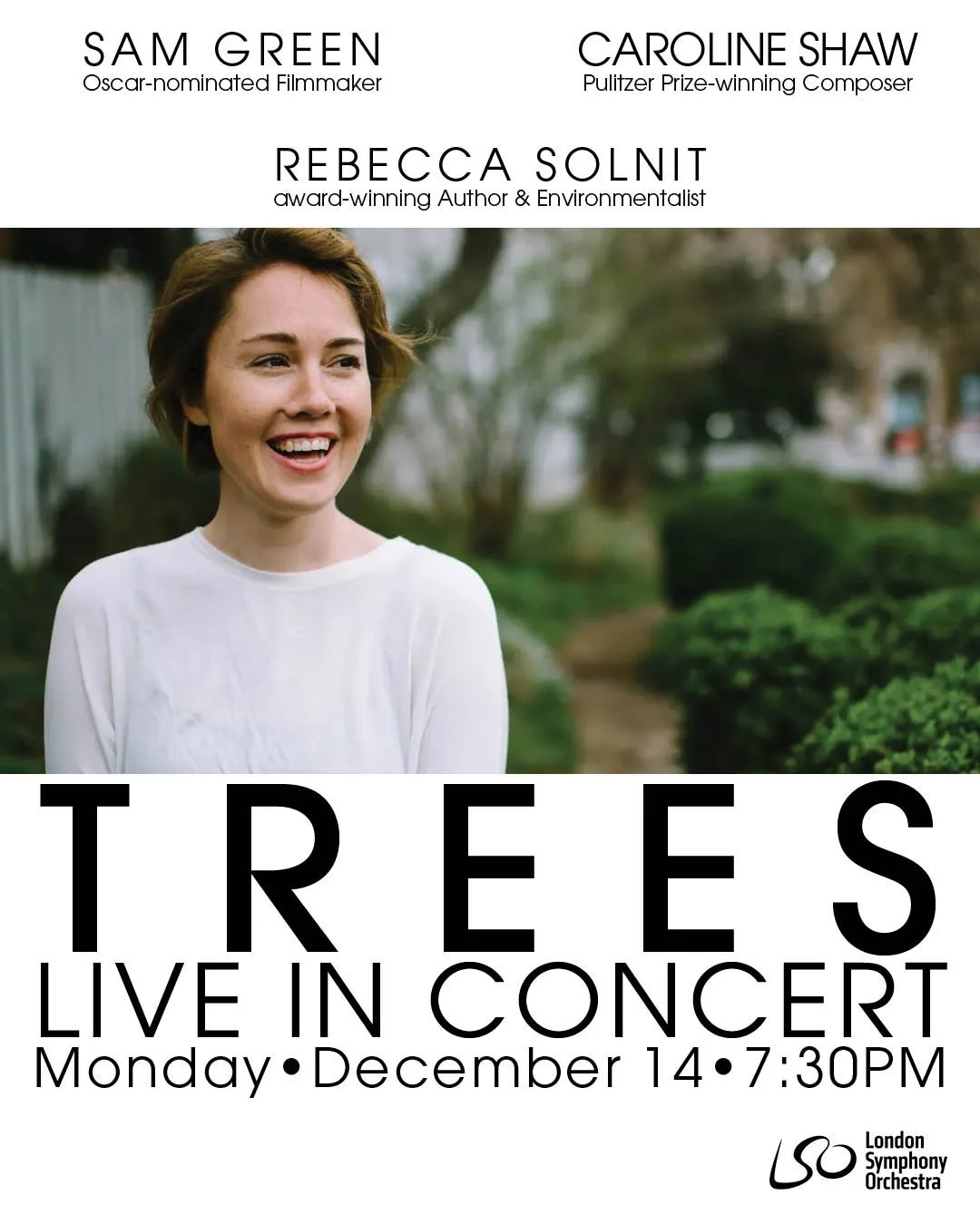  Social media graphic for Sam Green’s “Trees” live performance 