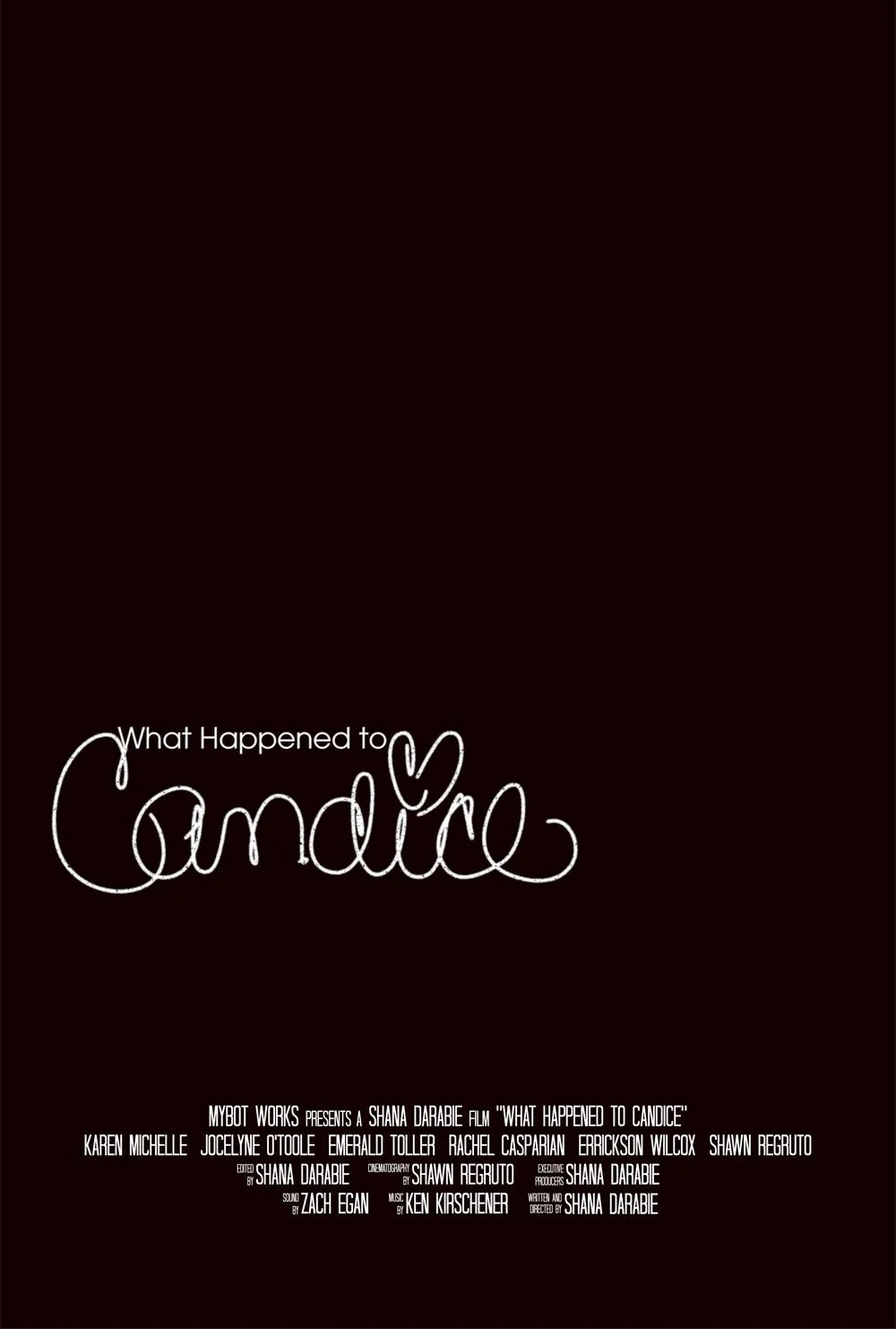 Black image with the title What Happened to Candice