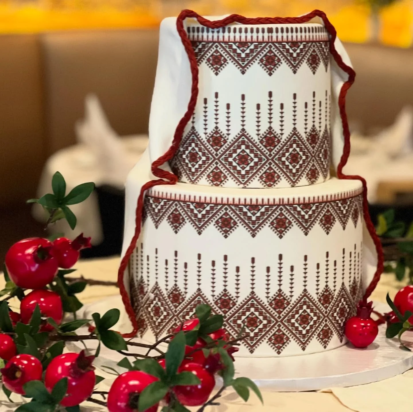 Stitching Together Generations❤️ This cake design is inspired by the bride&rsquo;s grandmother&rsquo;s needlework, echoing her Armenian roots&mdash;reminding us that preserving heritage isn&rsquo;t just about honoring the past, but carrying it forwar
