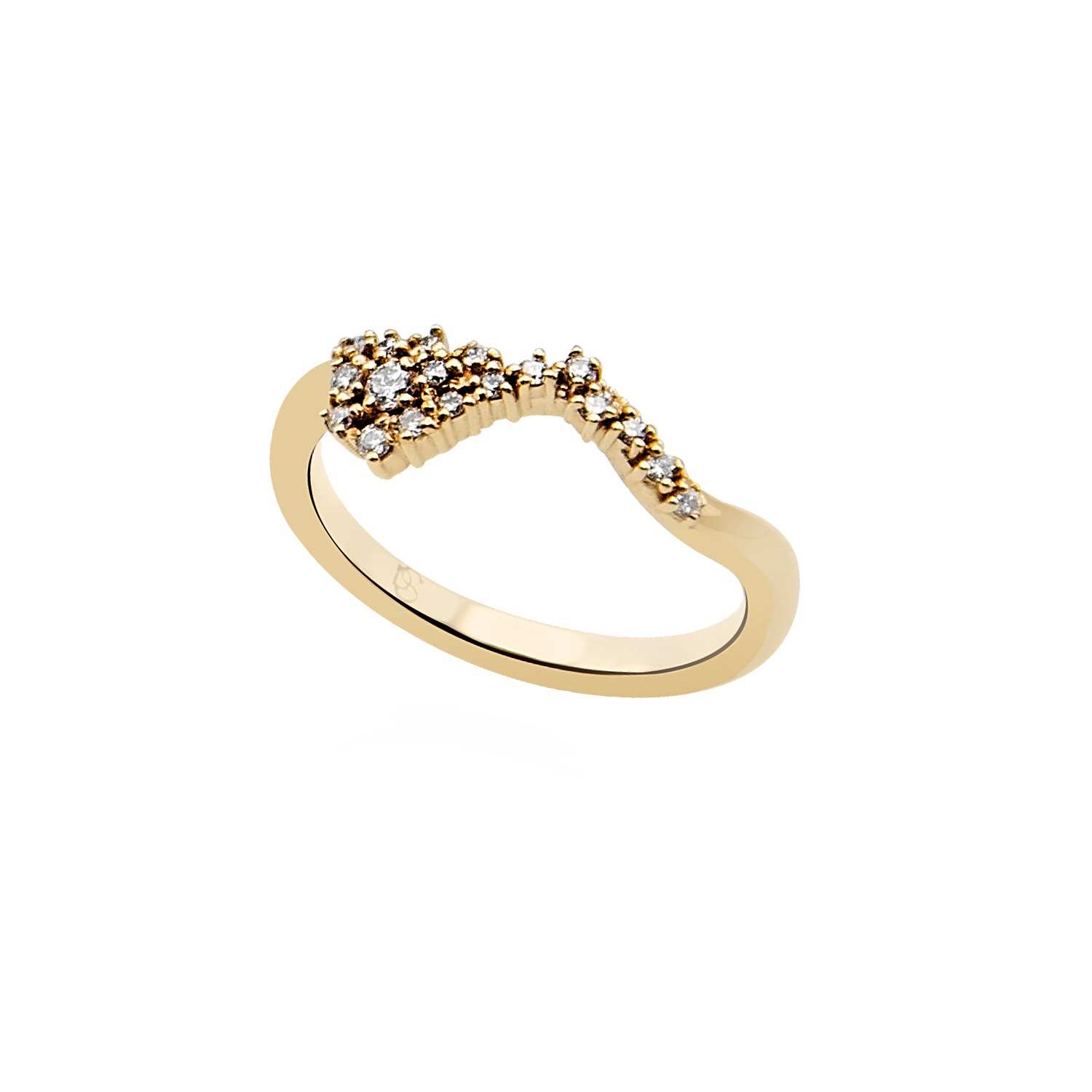 "Diamond Bursting" Ring