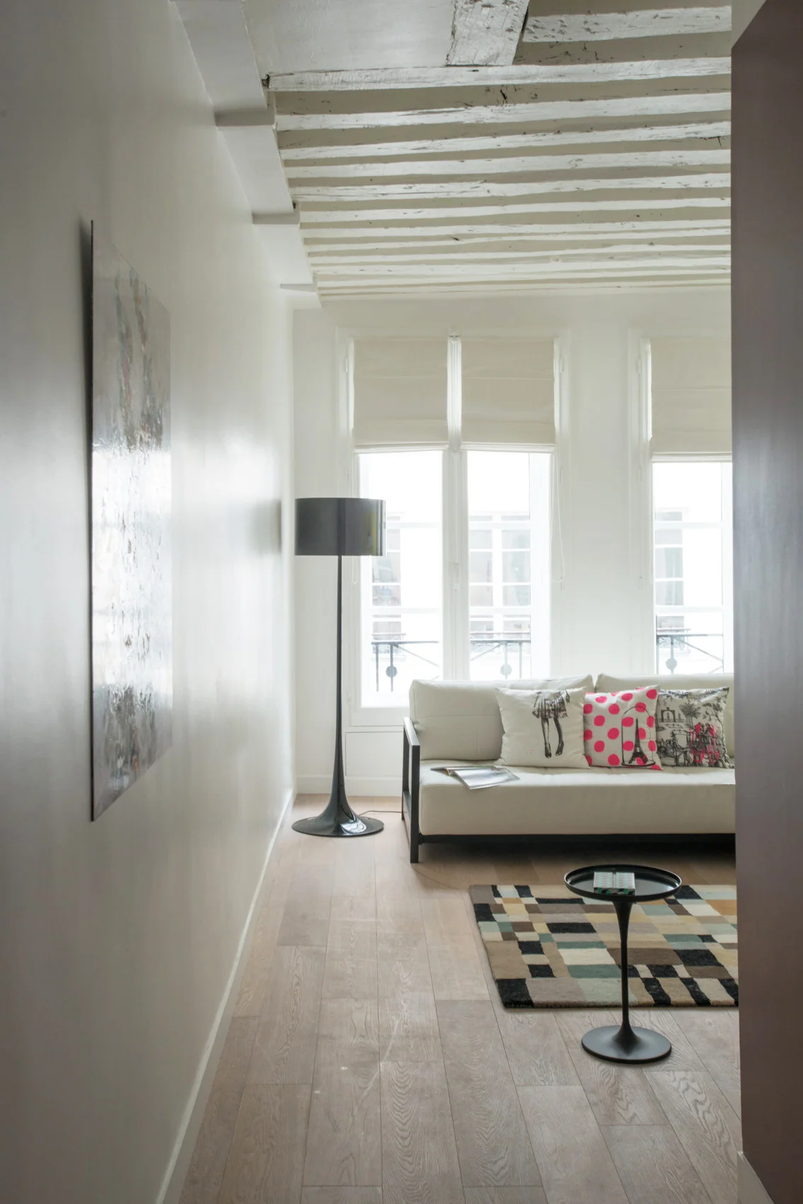  Salon aux poutres repeintes 