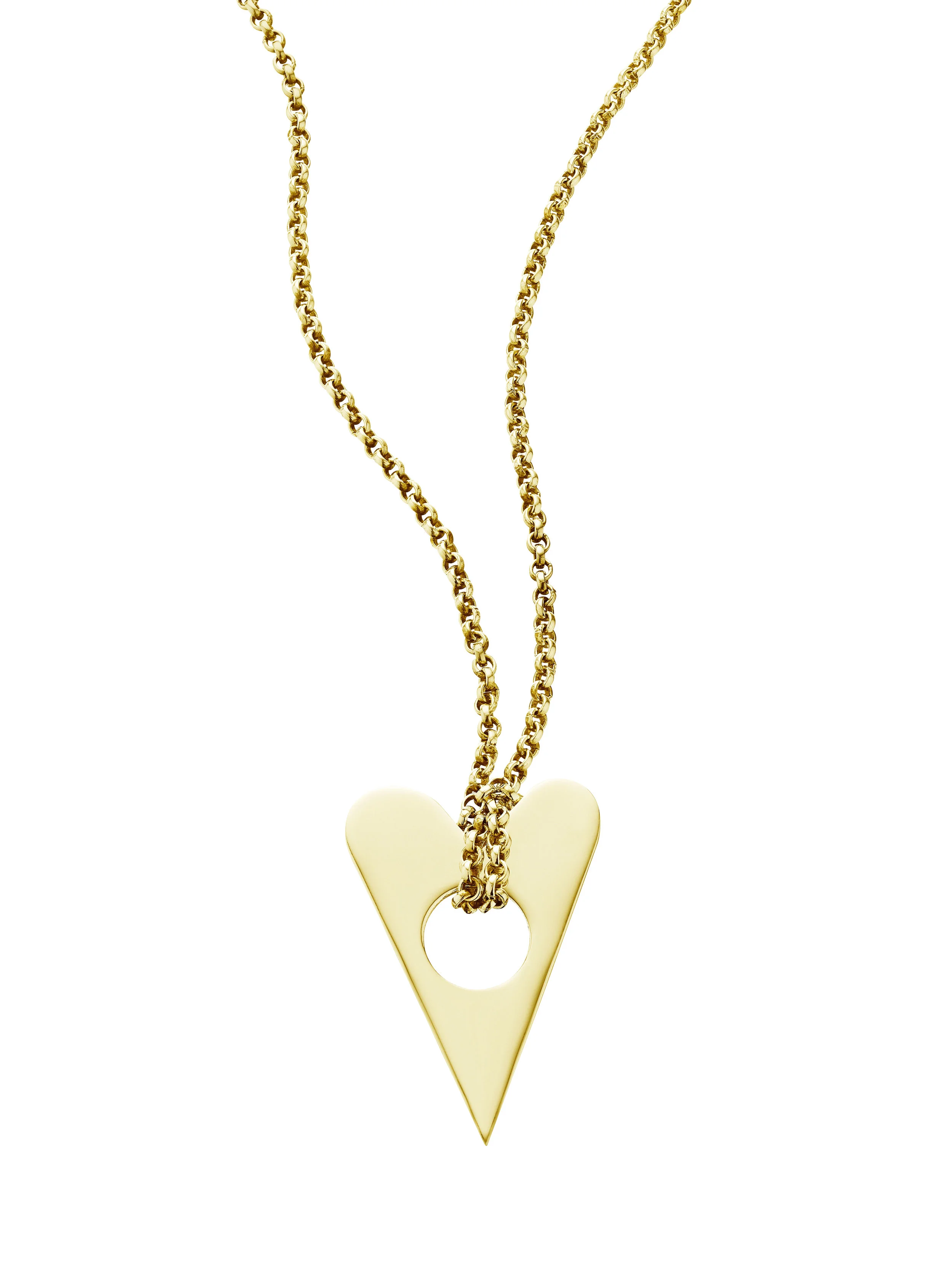 Gold FIERCE Heart Pendant