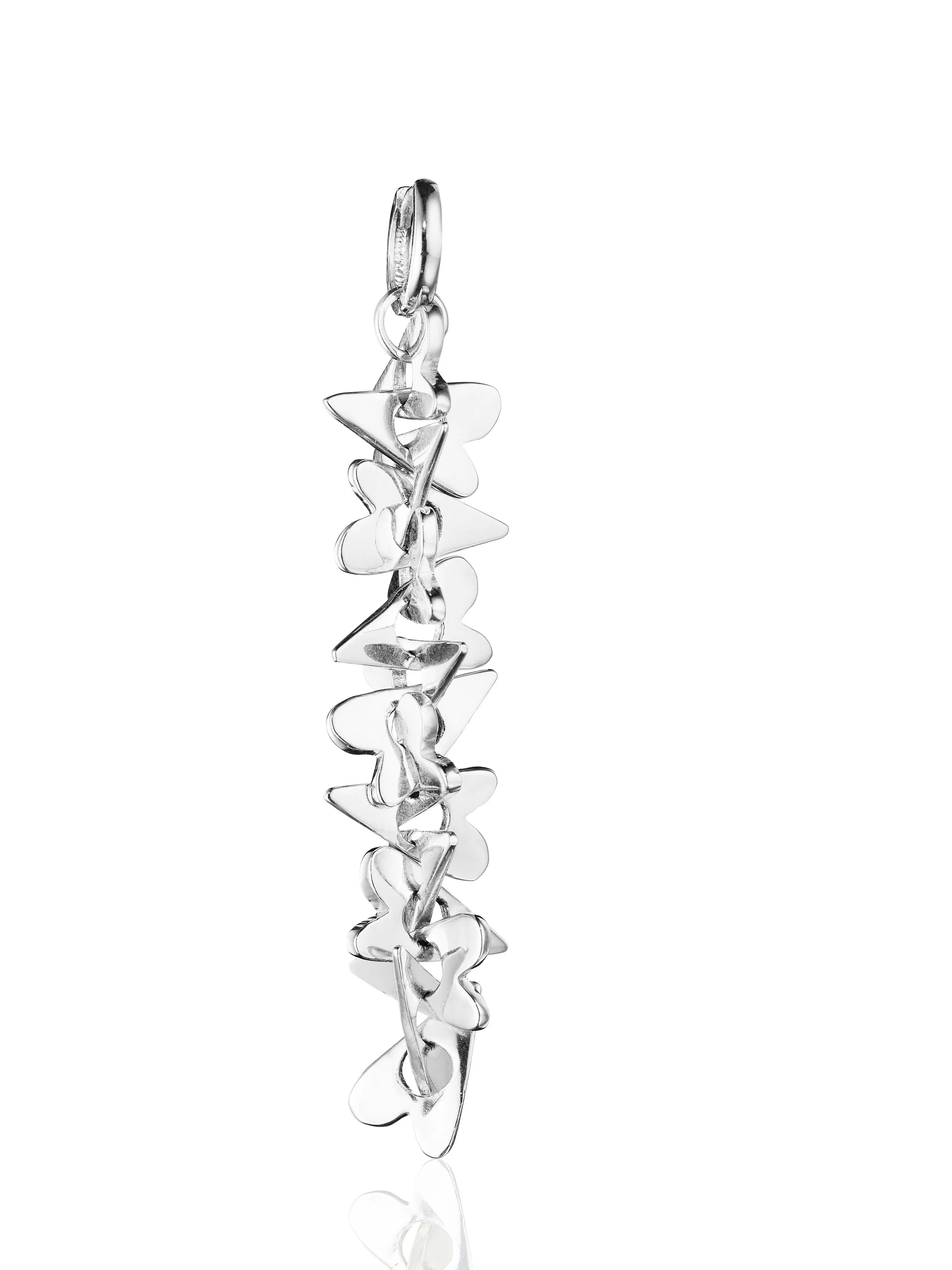 Silver Fierce Heart Long Earring