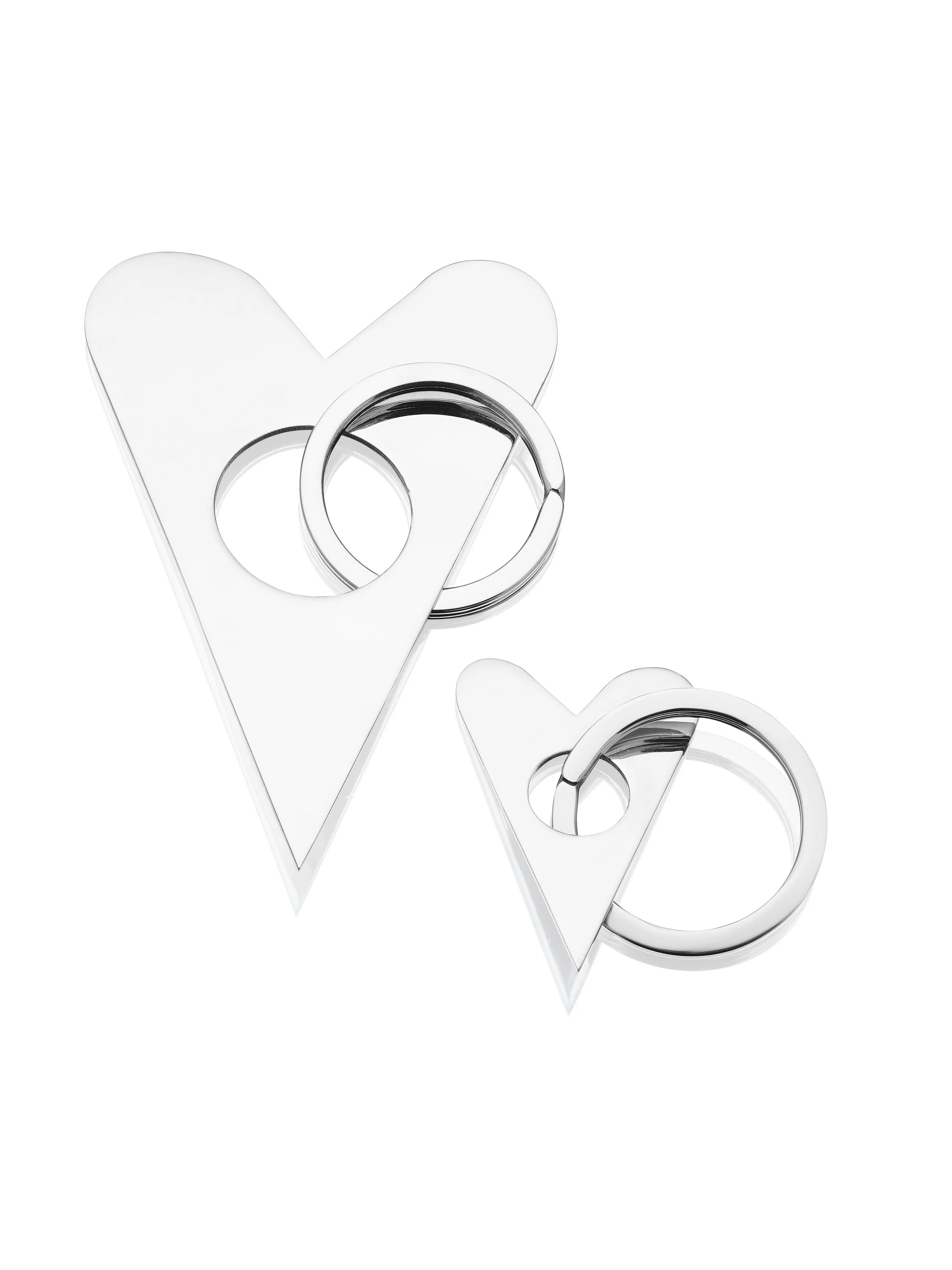 Silver Fierce Heart Key Ring