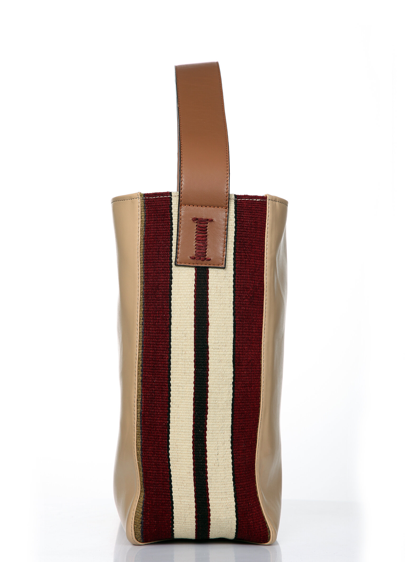 Burberry Icon Stripe E-canvas Portrait Tote Bag in Natural