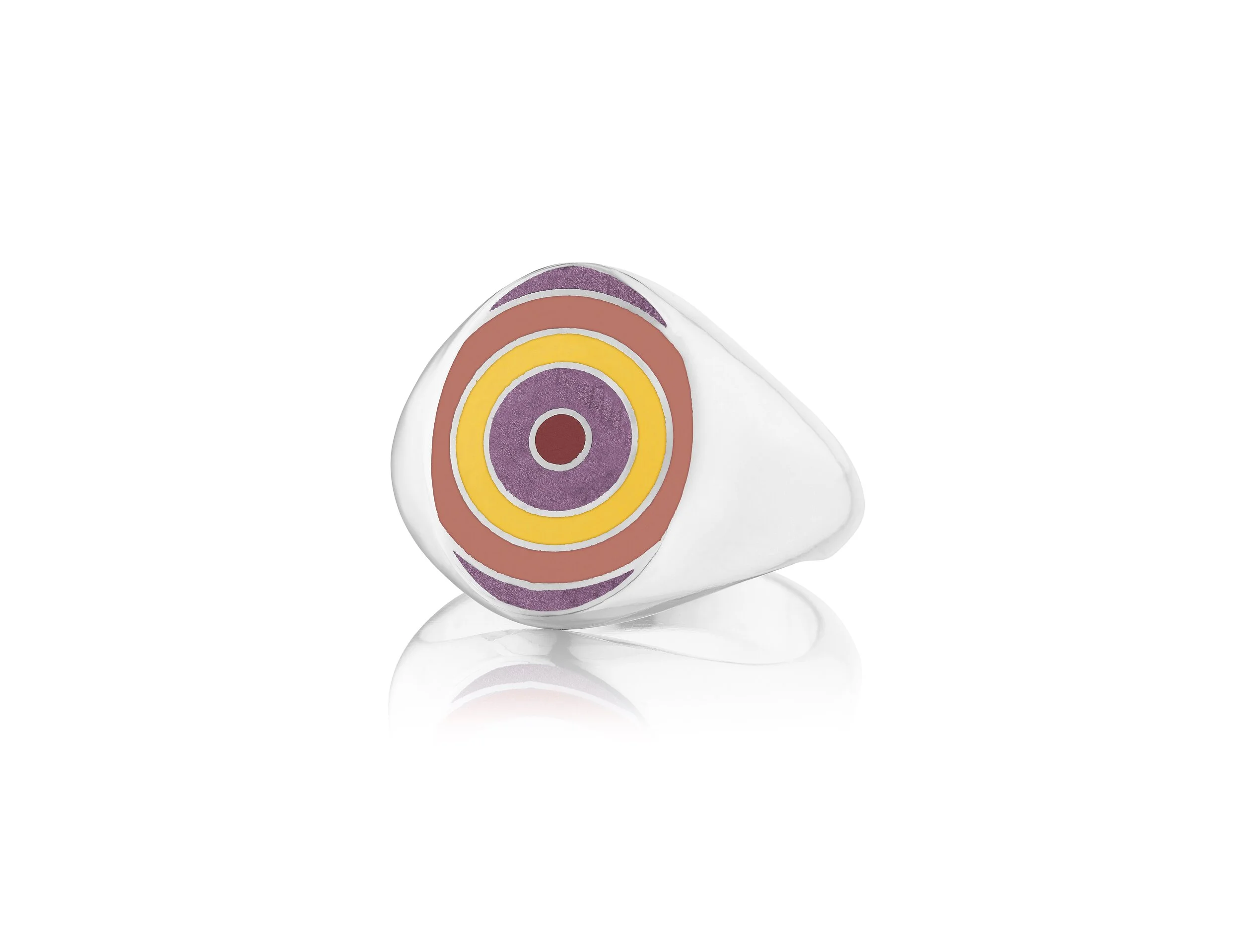 Evil Eye Signet Ring in Sun