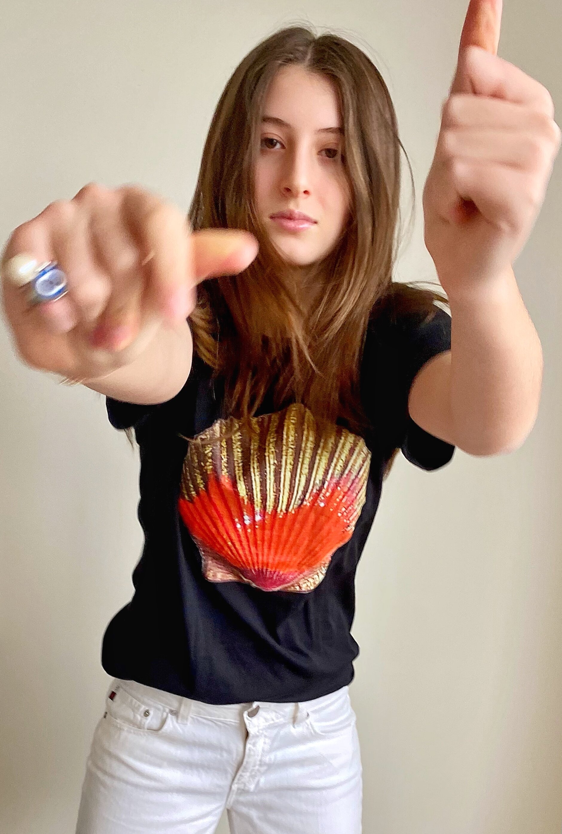 Black and Red Shell T-Shirt