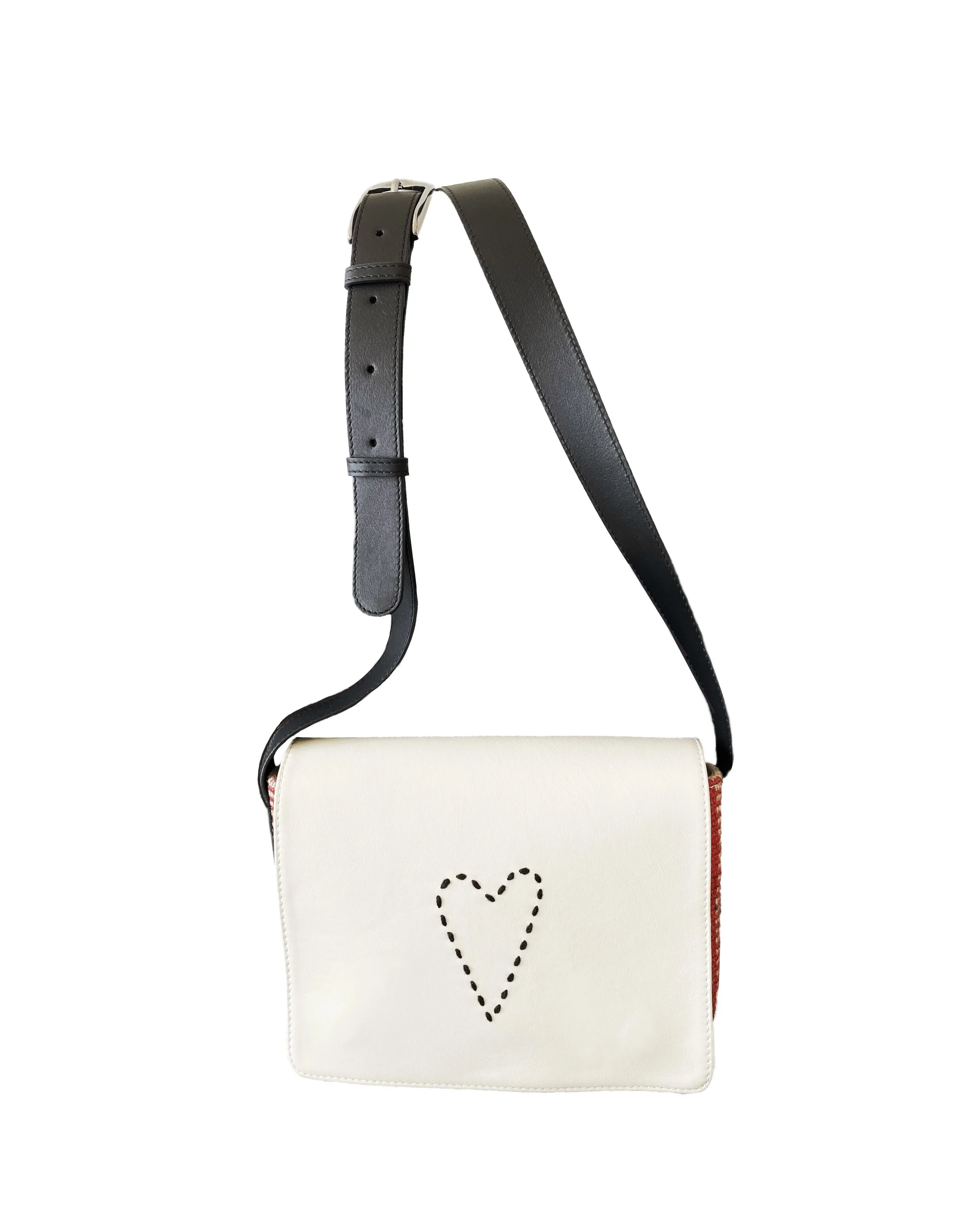 FIERCE HEART CLASSIC SHOULDER BAG - WHITE