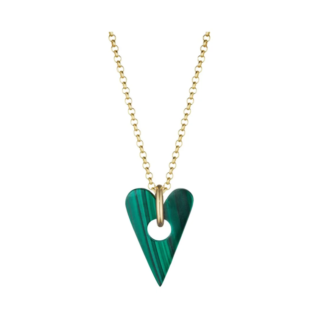 Malachite Fierce Heart Pendant