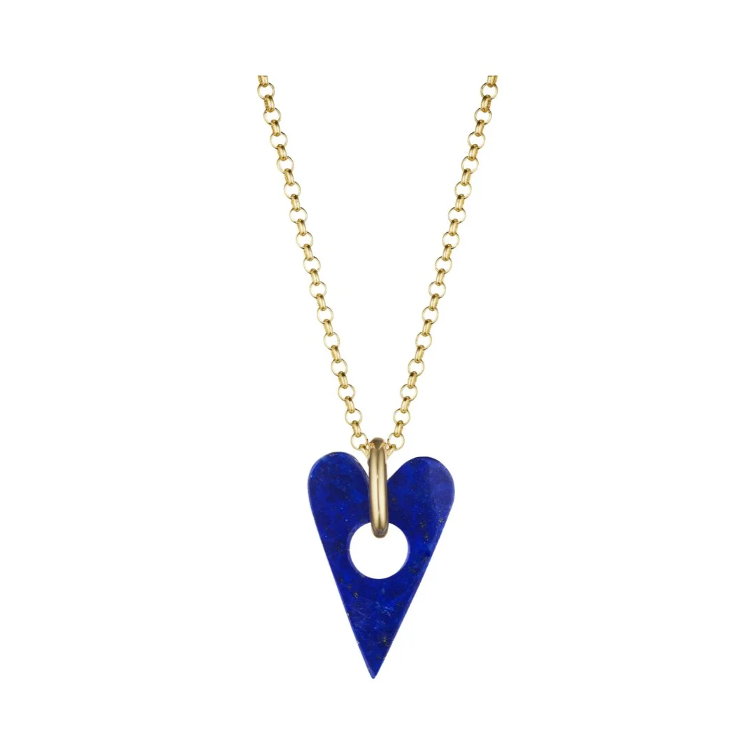 Lapis Fierce Heart Pendant