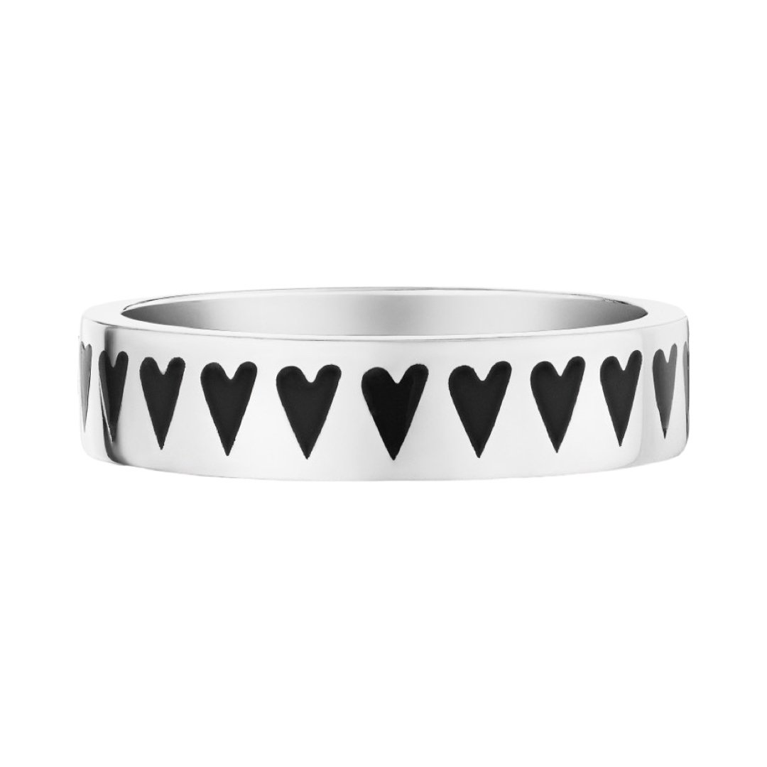 Heart Eternity Band Sterling Silver