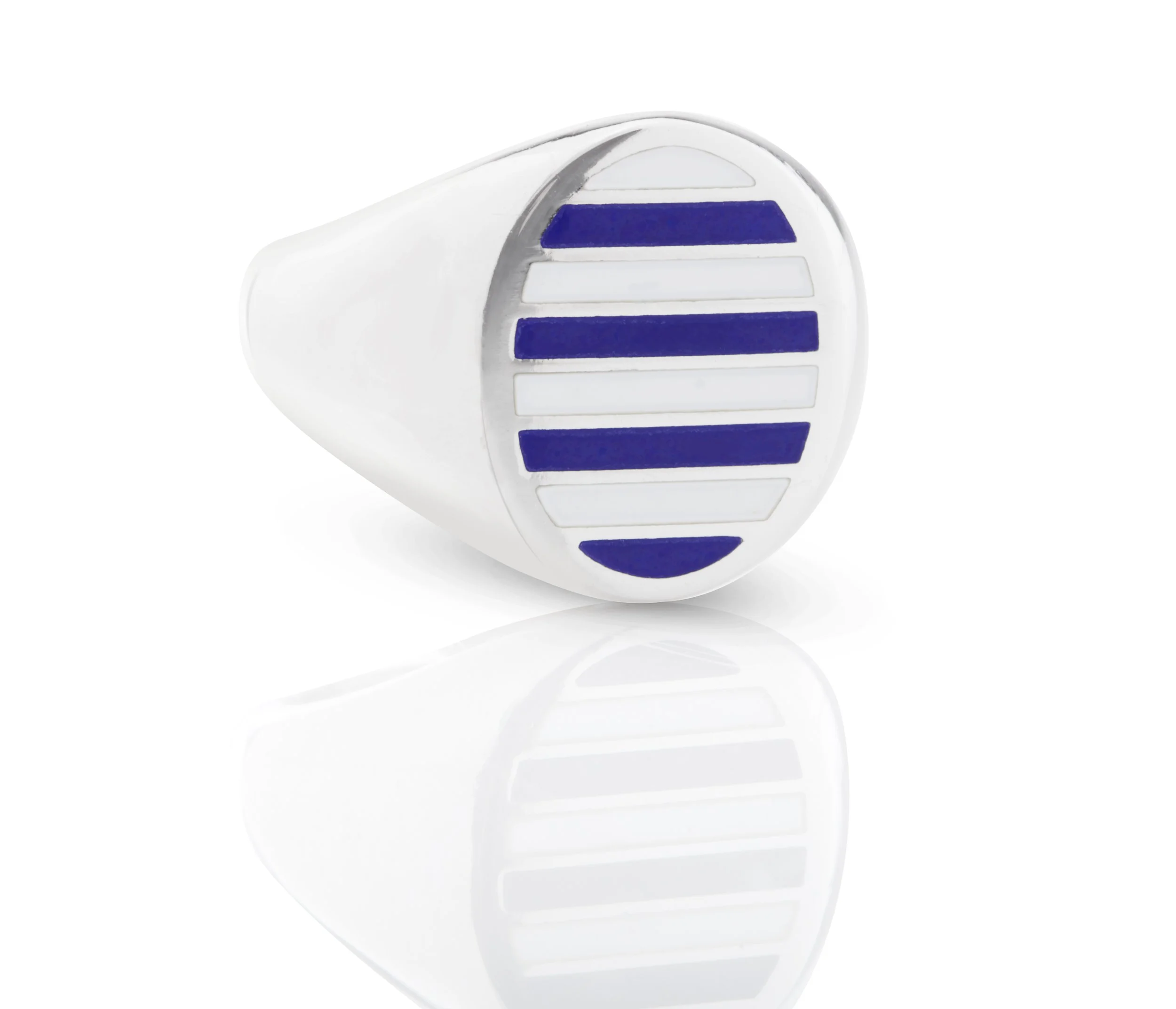Classic Striped Signet Ring