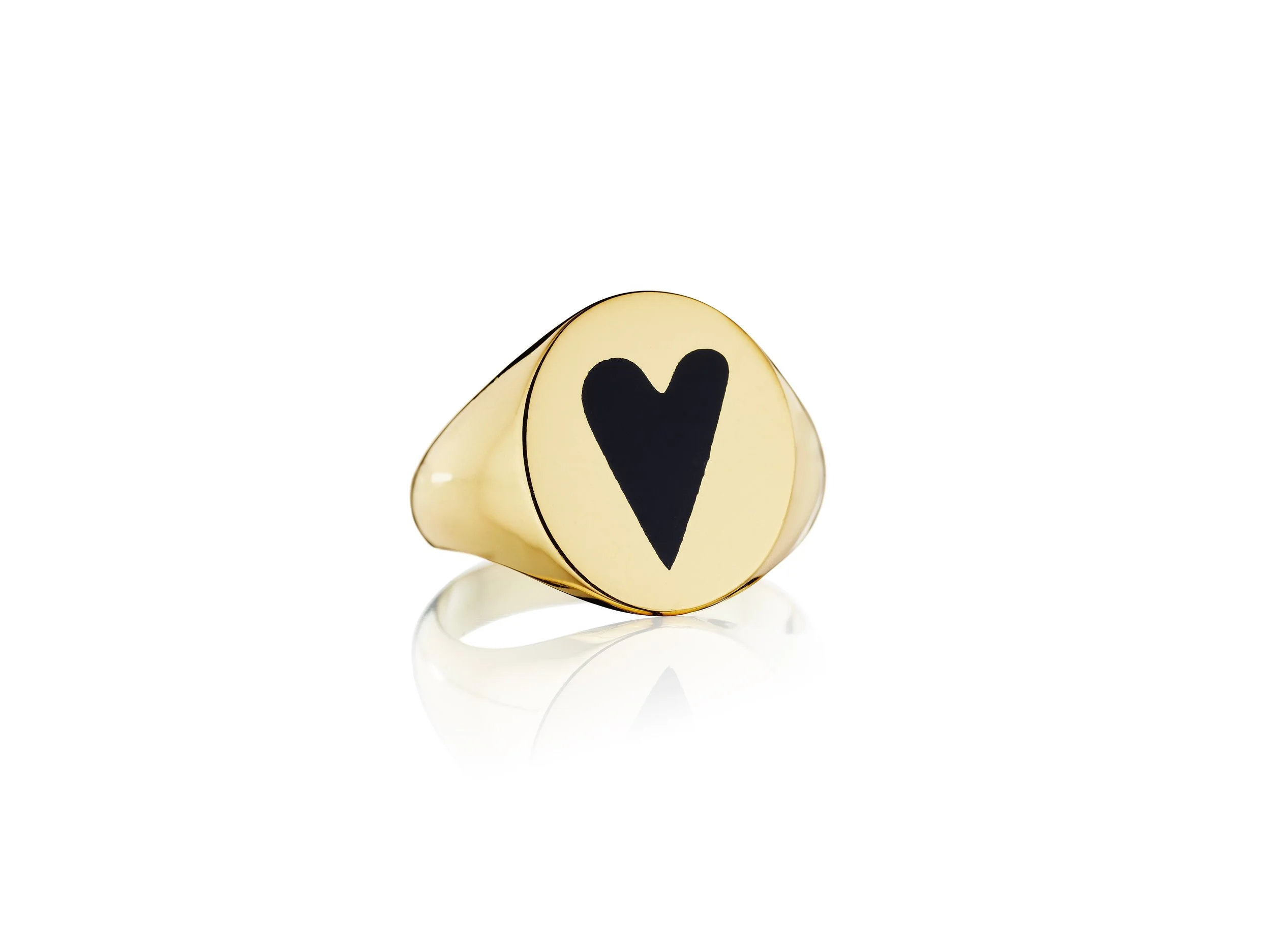FIERCE HEART SIGNET RING GOLD