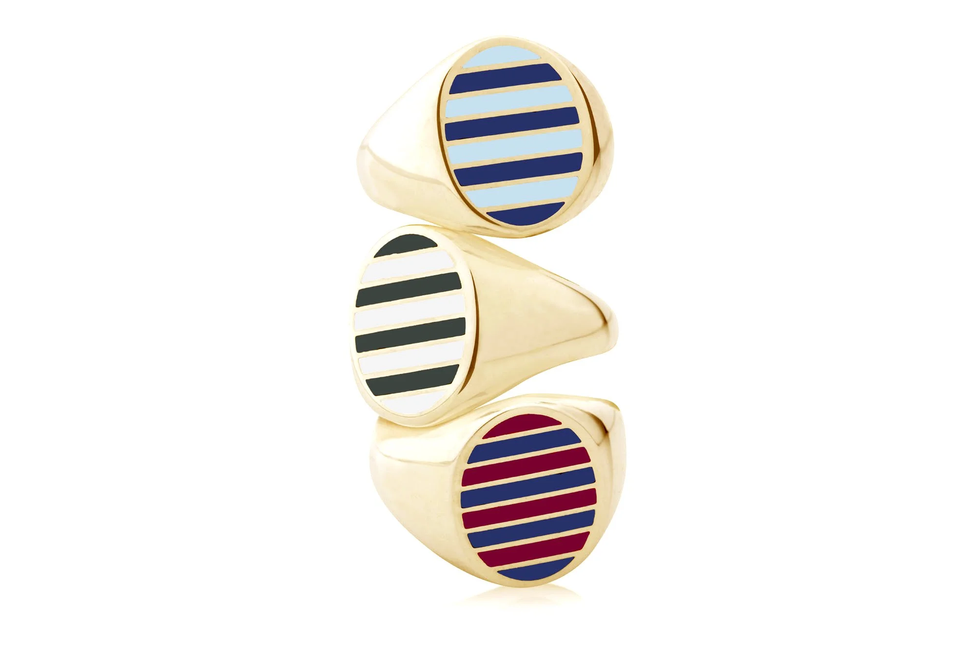 COLLEGIATE SIGNET RING IN SCHOOL COLORS