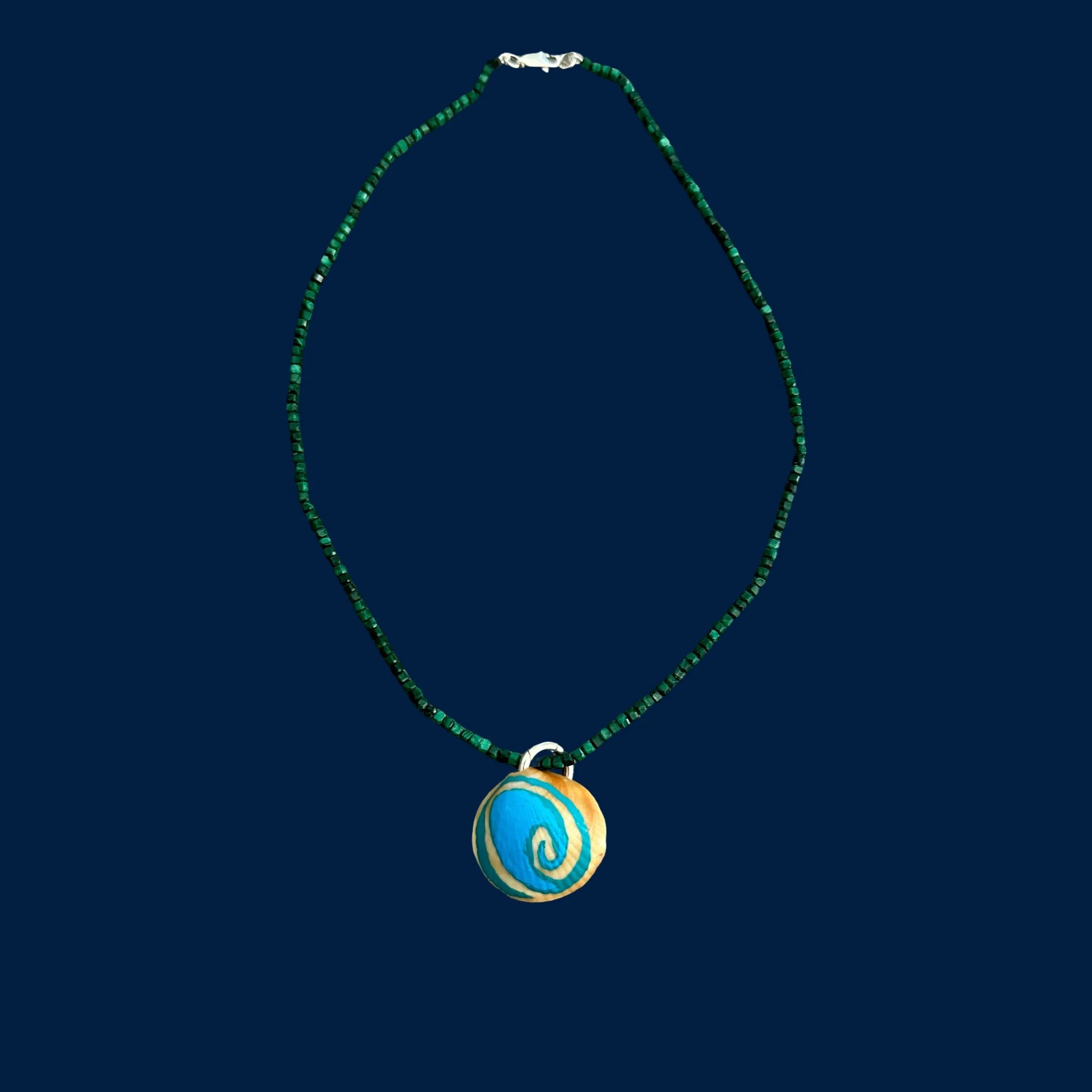 Turquoise Swirl Beaded Necklace