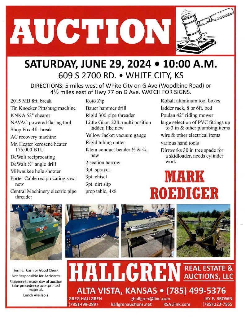 Hallgren Auction - Mark Roediger